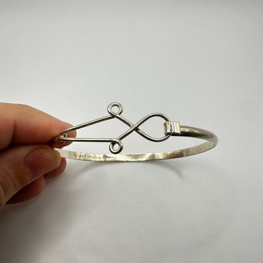 Vintage Stamped Mexico‎ 925 Sterling silver Cuff Bangle Bracelet!